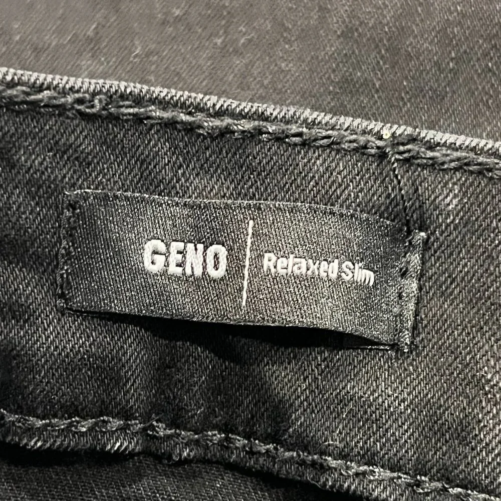 True Religion Geno Relaxed Slim Jeans, Black, 44